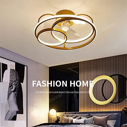 Jjkun LED תאורת תקרה עם מאווררים מינימליסט מודרני 3 צבע מעריץ תקרה תקרה אור אוכל חדר אוכל חדר שינה