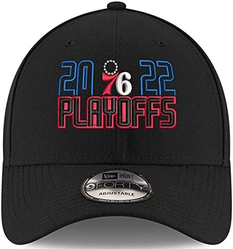 עידן חדש פילדלפיה 76 9 ארבעים 2022 פלייאוף סטרפבק כובע, מתכוונן שחור כובע אחד גודל