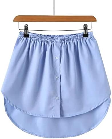שכבות חולצות מאריך לנשים בתוספת גודל מזויף למעלה נמוך לטאטא חצי אורך מיני חצאית מקרית טרנדי חולצה