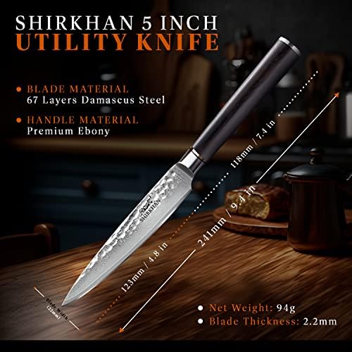 שירחאן יפני דמשק סכיני מטבח 2 יחידות סט-שף & מגבר; סכין שירות-67 שכבות-גבוהה פחמן 10 קר אולטרה חד יד