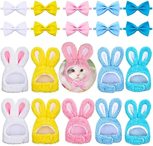 20 יח 'תלבושות פסחא סט תלבושות ארנבות תלבושת לכלבים חתולים 10 כובע ארנב ארנב עם אוזניים אוזניים ארנבות סרט חיות
