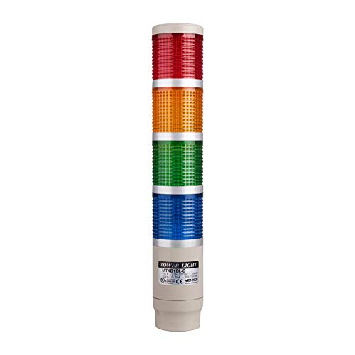 MT4B4CL-RYGB, אור מגדל ערימה, 45 ממ אדום/צהוב/ירוק/כחול צבע 4 ערימה, יציבה, גוף עגול עמוד עמוד,