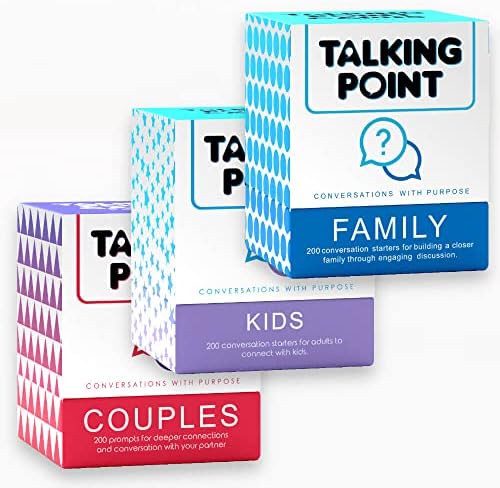 כרטיסי דיבור כרטיסי דיבורים משפחתיים צרור: 600 התחלת שיחה מעוררת מחשבה - 3 חבילות: משפחה + זוגות + ילדים
