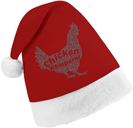 עוף הלוחש קטיפה חג המולד כובע שובב ונחמד סנטה כובעי עם קטיפה ברים ונוחות אוניית חג המולד קישוט
