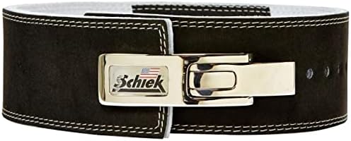 Schiek Sports 7010 מנוף תחרות חגורת הרמת משקל כוח - חגורות הרמת עור זמש עם אבזם מתכת מנוף פלדה