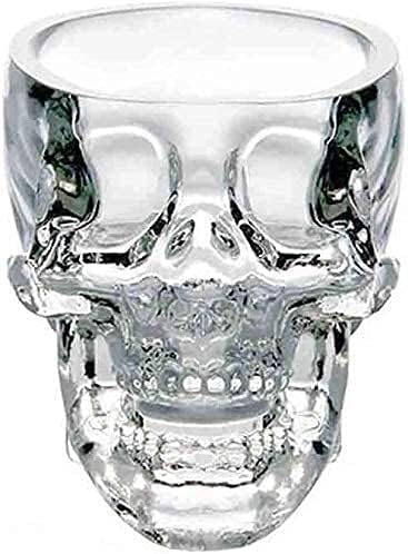 קנקן פנים גולגולת גדול עם 4 כוסות שוט גולגולת-על ידי שימוש בכוס ראש גולגולת לוויסקי, 750 מיליליטר