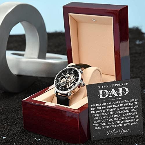 שלב אבא אבות יום מתנה החורג החורגת, יוקרה שעון, מתנת יום הולדת עבור בונוס אבא, שלב אב מתנה לחתונה,