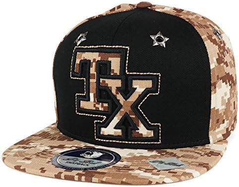 טרנדי הלבשה חנות טקסס טקסס 3-ד רקום דיגיטלי הסוואה מודפס שטוח ביל סנאפבק כובע