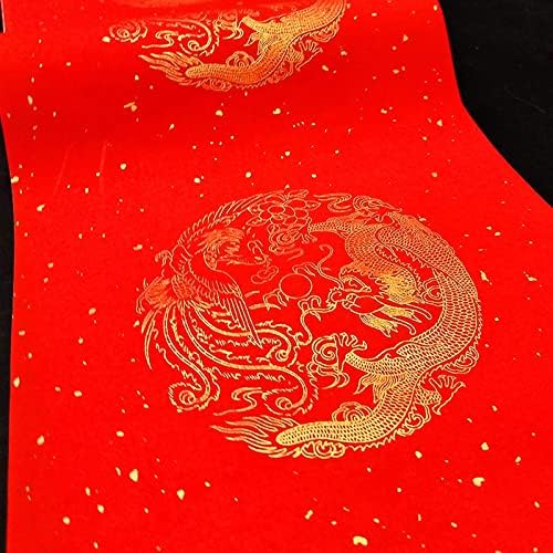 פסטיבל האביב הסיני של Megrez מגילות נייר XUAN אדום, ריק קרקע מצמדים סיניים נייר צ'ונליין לעיצוב מסיבות לשנה החדשה,