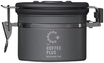 קפה אחסון מיכל אטום קפה צנצנת מזון אחסון נירוסטה עם כפית אטום יכול אחד-דרך גז אחסון שסתום אחסון טנק