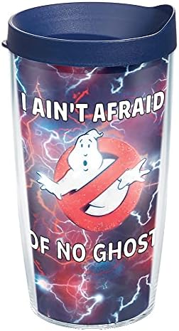 Tervis Ghostbusters אני לא חושש שנעשה בארהב כוס נסיעה כפולה כפולה עם כוס חומה שומר על שתייה קרה וחמה,