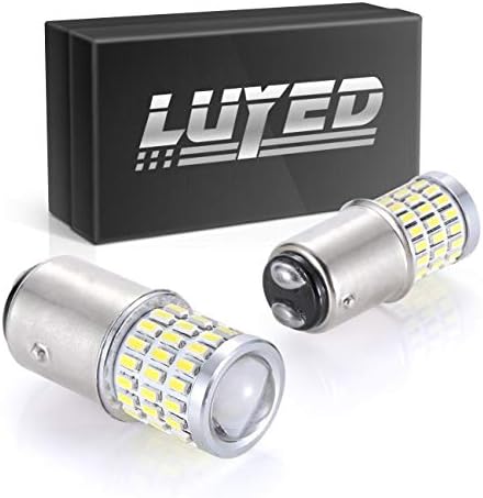 Luyed 2 x סופר בהיר 9-30V 1157 2057 2357 7528 Bay15D נורות LED עם מקרן לפנסי איתות, אורות זנב, קסנון לבן