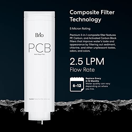 Brio PCB החלפת מסנן מים 3 שלבים למערכת סינון TROE800COL