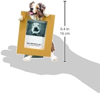 כלב רועה אוסטרלי 2.5 x 3.5 '' מסגרת תמונה צבועה ביד