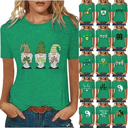 חולצות טריקו של יום פטריק הקדוש של סנט פטריק חולצות חולצות רופפות חולצה ירוקה חולצה שרוול קצר
