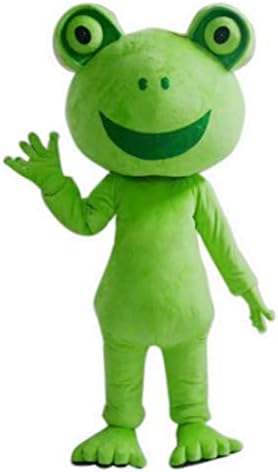 צפרדע ירוקה תלבושות מצוירת קמע קומם עם מסכה למסיבת קוספליי למבוגרים ליל כל הקדושים