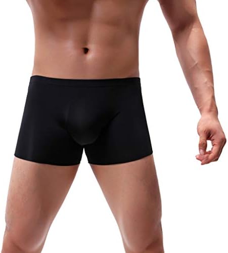 תקצירי בוקסר של תחתונים סקסיים של גברים בולטת כיס בפיקה בצבע אחיד לחות-חותם מכנסיים קצרים ספורט