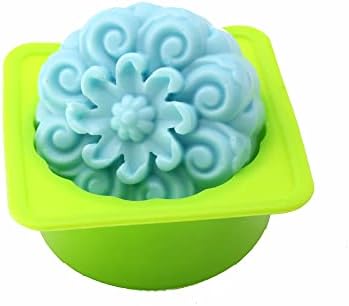 X-Haibei עגול פרח סיליקון סבון סבון גליצרין סבון לייצור ציוד תהליכים קרים DIA בגודל יד. 3inch 4.5oz