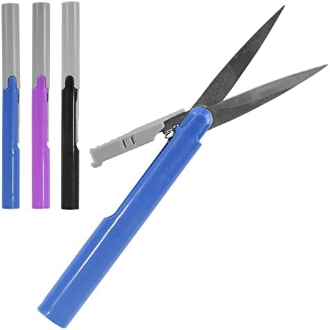 מספריים נסיעות למרטש תפר כיס בסגנון עט עט נייד - כחול עמוק, סגול ופחם-1 זוגות כל אחד