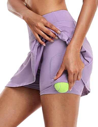 COORUN נשים טניס SKORTS Golf Skorts Skorts סולידי חצאית ריצה יבש מהירה וחצאיות קפלים פעילות בגדי ספורט