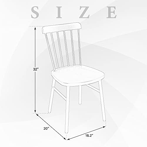 אנמוטיג מתכת פטיו כסאות אוכל כסאות צד כסאות פנים/חיצוני ווינדזור כיסא צד מתכת כסא חווה עם ציר גב אחורי
