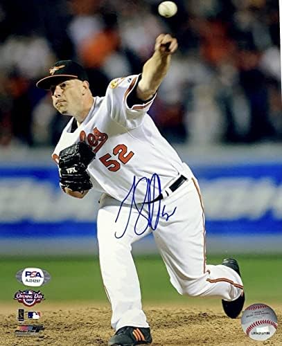 ג'ורג 'שריל חתום 8x10 Orioles PSA AJ24297 - תמונות MLB עם חתימה