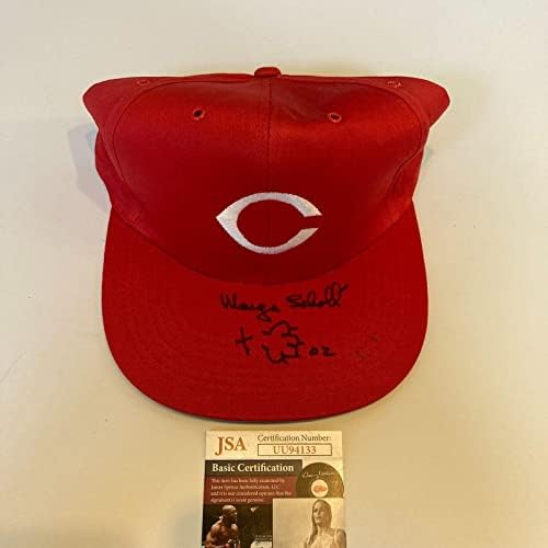 מארג 'שוט חתמה על כובע בייסבול של סינסינטי אדומים עם כובעי MLB של JSA COA - חתימה