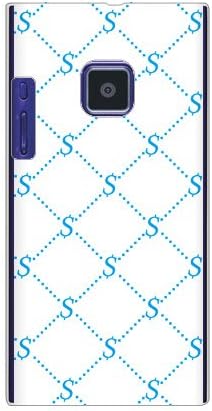 מונוגרמה של העור השני של המונוגרמה הלבנה X עיצוב כחול על ידי ROTM/עבור Lumix טלפון 102p/softbank sps12p-pccl-202-y355