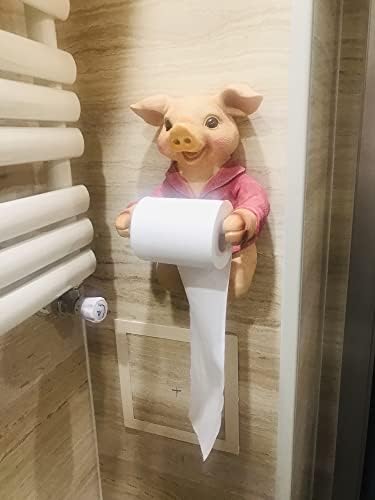 מחזיק מגבת חזירים תלת מימד מתלה נייר מטבח קולב מתלה אמבטיה מארגן מעמד מעמד פשוט עומד מחזיק גליל נייר לשולחן