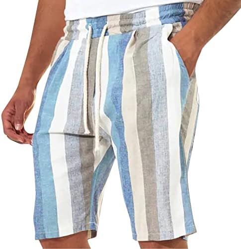 מכנסיים קצרים משקל קל משקל קל משקל עם DrawCord המותניים האלסטיים חוף יוגה יוגה כיס מכנסיים קצרים לגברים