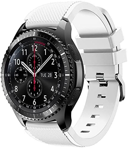 פס סיליקון תואם ל- Samsung Galaxy Watch 46 ממ/Gear S3 Frontier, להקות שעון קלאסיות/Galaxy Watch 3 להקות