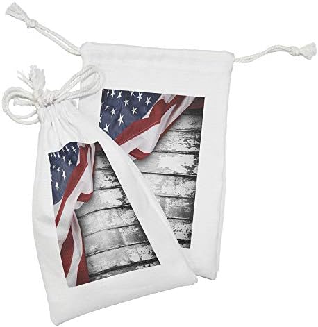 סט כיס דגל אמריקאי לונאליסטית סט של 2, דגל אדווה מעל קווים אופקיים הדפס יצירות אמנות ממשלתיות פדרליות,