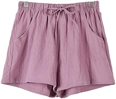 Silunmama2021 נשים מקצרים קיץ קצרים מזדמנים מכנסי כותנה בעלי מותניים גבוהים מכנסיים קצרים משוררים מותניים