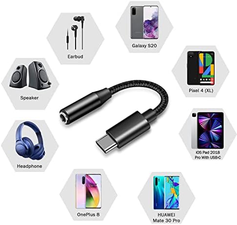 סוג USB מסוג C עד 3.5 ממ מתאם אוזניות שקע שמע עבור Samsung S22 S21 S20 Fe Galaxy z Flip 3 קיפול הערה 20