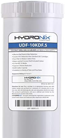 Hydronix HX-UDF-10KDF.5/3 CTO CTO מתכות כבדות חיידקים בקנה מידה מסנן מים עם 0.5 קילוגרם KDF, 2.5 x 10, 3 חבילה,