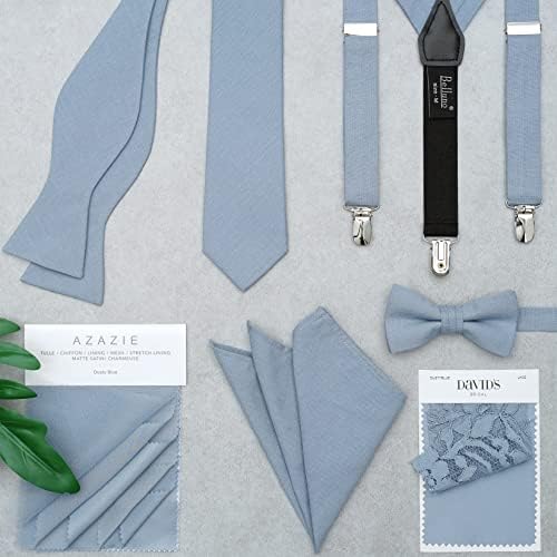 בלונו גברים של סקיני עניבות, כותנה פשתן תערובת 2.5 אינץ מוצק עניבות