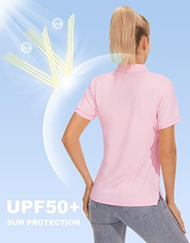חולצות פולו גולף לנשים של PertiT UPF 50+ חולצות טריקו אתלטיות