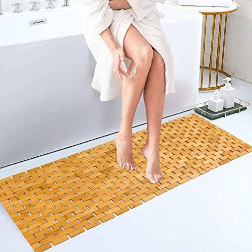 רץ אמבטיה אמבטיה של במבוק אמבטיה ארוך שטיחים גדולים רצפה אמבטיה מקלחת עץ אטום אטום למים אביזרים