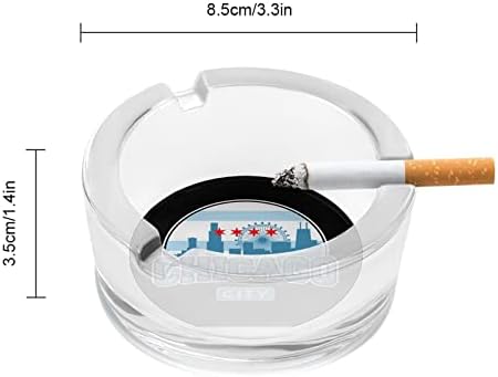 דגל סקיילי קו מעשן מעשן מזכוכית סיגריה סיגריה מגש אפר מחזיק מעשן מותאם אישית מארז עגול