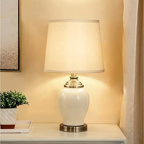 ללא לוגו Wajklj מודרני מינימליסטי שולחן קרמיקה מנורה לחדר שינה מנורה סינית סינית סלון יצירתי