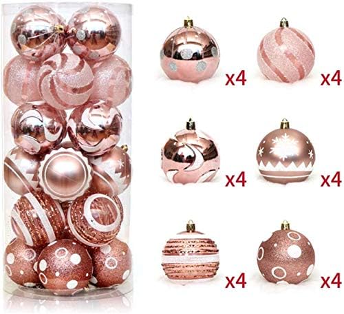 S_SSOY 6 סמ/2.36 24 יחידות קישוטי כדור חג המולד קישודים מתנפצים עץ חג המולד עץ עץ תלייה קישוטי כדורים מושלמים