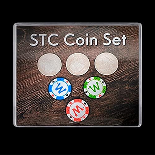 Zqion stc מטבע סט מטבע שינוי מטבע חודר מטבעות קסם גימיקים מקרוב קסם מטבע טריקים אבזרים מכפילים מטבעות כסף לשבב