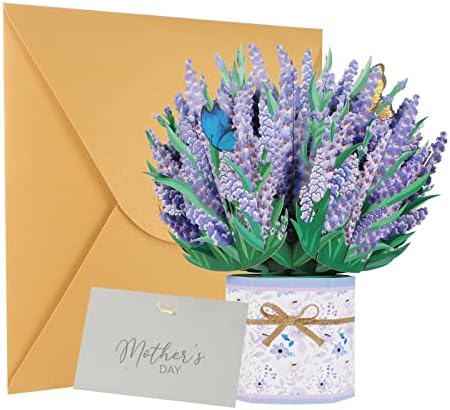 נייר ציפורן כרטיסי קופץ, כרטיסי זר פרחים קופצים תלת מימדיים, כרטיס ברכה לקופץ ליום האם, יום הולדת,