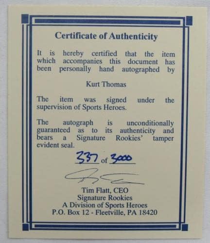קורט תומאס חתום על חתימה אוטומטית 1995 טירונים חתימה 8x10 כרטיס כדורסל w/ - תמונות NBA עם חתימה