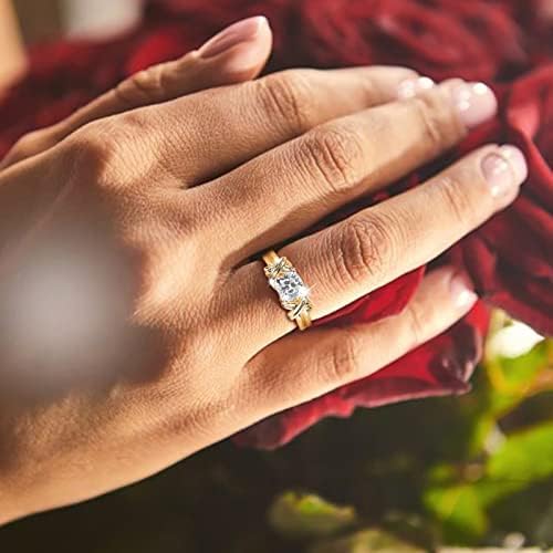 2023 טבעת חתונה חדשה של טבעת חתונה חדשה טבעת רטרו זהב נשי רווק רינסטון ארוג דפוס מקדח אופנה מודרנית מסיבה נוצצת