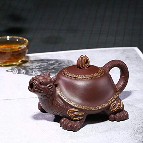 סיר תה Wionc חרס סגול דרקון צב תה קומקום קומקום SETEA SEWARE TEAWER 290ML KUNG FU TEA