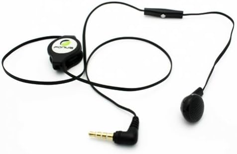 פונוס שחור נשלף 3.5 ממ מונו מונו אוזניות דיבוריות אוזניות אוזניות יחיד עם מיקרופון עבור ארהב סמסונג גלקסי