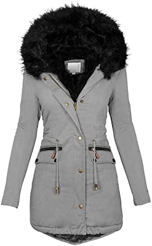 מעילי חורף לנשים 2022 פלוס גודל גודל מעיל ז'קט אופנה אופנה מזג אוויר קר חמים פארקיות רוכסן קפוצ'ונים בגדים
