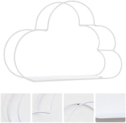 Amosfun אביזרים ביתיים מדפים צפים קיר רכוב ענן בצורת ענן ארגון מתלה לארגון לחדר שינה מטבח סלון