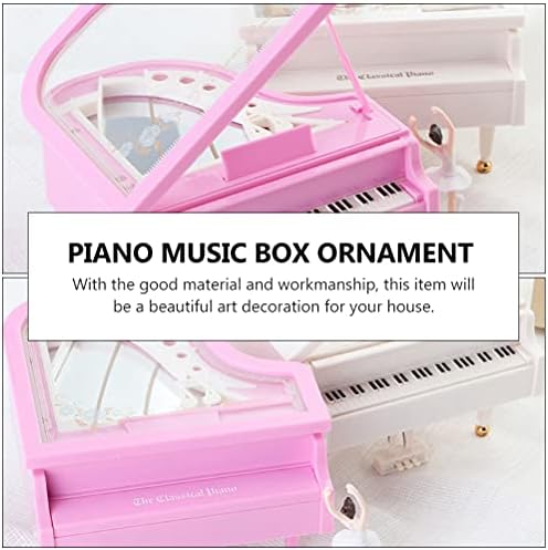 PartyKindom 1pc קופסת מוסיקה פסנתרית מסוגננת סיבוב קופסת מוסיקה בלט פסנתר פסנתר רוקד קופסת מוסיקה לבית/קיר/קיר/חדר